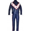 Evel The Legendary Daredevil Wembley Edition Blue Leather Two Piece Motorcycle Suit